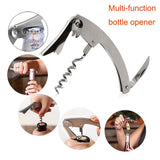 Opener Waiter Corkscrew Wine Key with Foil Cutter&Wine Stopper-Classic All-in-one Corkscrew Bottle Opener For Beer Bar