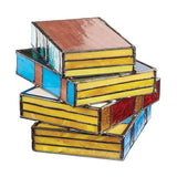 Stained Stacked Books Lamp, Colorful Stacked Book Lights, Novelty Desk Lamps, Night Book Light for Home and Office