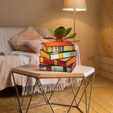 Stained Stacked Books Lamp, Colorful Stacked Book Lights, Novelty Desk Lamps, Night Book Light for Home and Office