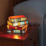 Stained Stacked Books Lamp, Colorful Stacked Book Lights, Novelty Desk Lamps, Night Book Light for Home and Office
