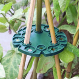6 Pcs Bamboo Cane Holder Plastic Plant Cane Support Caps for Climbing Plants Sweet Peas Beans Green