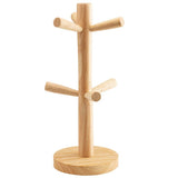 Wood Mug Tree Holder Coffee Mug Rack Tabletop Holder Wooden Stand Cup Rack Holder Teacup Tree Stand Kitchen Cup Tree Hooks