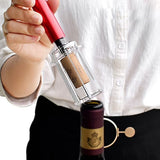 Wine Bottle Air Pump Wine Bottle Opener Safe Portable Stainless Steel Pin Jar Cork Remover Air Pressure Wine Corkscrew Bar