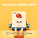 Night Light for Kids/Baby, LED Cute Lamp, Milk Box Night Light Nursery/Led with Dimmable, Rechargeable Bedside Touch Soft Lamp