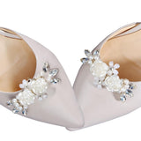 2 PCS Rhinestone Shoe Clips, Detachable Bridal Wedding shoe Charms Accessories Heels Shoe Decoration