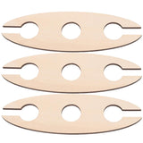 3 Pcs Wine Glass Holder Wood Wine Glass Drying Rack Freestanding Storage Stand Holds 1 Bottles and 2 Glasses for Bar Kitchen