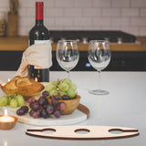 3 Pcs Wine Glass Holder Wood Wine Glass Drying Rack Freestanding Storage Stand Holds 1 Bottles and 2 Glasses for Bar Kitchen