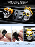 Giftable Daisy Flower Car Air Fresheners Vent Clips Diffusers with Fragrance Pads Funny Goth Skull Car Accessories Interior