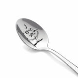 6 pcs Love You More Spoon,Love You More Engraved Spoon,Stainless Steel Espresso Spoon,Tea Coffee Dessert & Soup Spoon