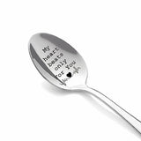 6 pcs Love You More Spoon,Love You More Engraved Spoon,Stainless Steel Espresso Spoon,Tea Coffee Dessert & Soup Spoon
