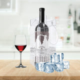 4 Pack Wine Ice Bag Beer Cooler Bag Portable Collapsible Clear PVC White Wine Chiller Ice Bag for Outdoor Party Cold