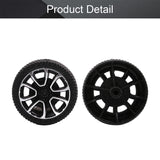 RC Cars Wheels, 4Packs Black Toys wheels, Shaft Plastic Model wheels for DIY Toy, RC Car, Truck, Boat and Helicopter Model Part
