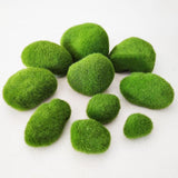 18PCS Artificial Moss Rocks (4 Sizes), Green Moss Decor for Floral Arrangements, Fairy Gardens and Crafting