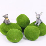 18PCS Artificial Moss Rocks (4 Sizes), Green Moss Decor for Floral Arrangements, Fairy Gardens and Crafting