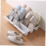 2pcs Storage Shoe Tray, Plastic Shoes Rack, Space-saving Shoe Organizer, No Assembly Required, Multifunctional
