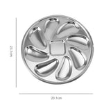 Oyster Tray 9inch/23cm Stainless Steel Oyster Shell Shaped Kitchen Oyster Dinner Plate Serving Seafood Server Plate Clam