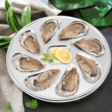 Oyster Tray 9inch/23cm Stainless Steel Oyster Shell Shaped Kitchen Oyster Dinner Plate Serving Seafood Server Plate Clam
