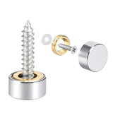 Mirror Screws Decorative Caps Cover Nails Polished Stainless Steel 10mm 8pcs Diameter Mirror Decorative Screws