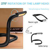 LED Neck Reading Light,Book Light In Bed,Adjustable Brightness Desk Lamp,3 Color with Bendable Arms,Suitable for Repairing