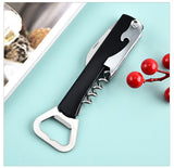 Multi-Use Bottle Opener,black Helpful Gadgets for Elderly Home Steel Beer Wine Opener Stainless Opener Household Can Kitchen