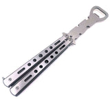 Butterfly Bottle Opener Stainless Steel Beer Bottle Opener Butterfly Knife Style Trainer Tool for Bar Party Beer Lovers (2pcs)