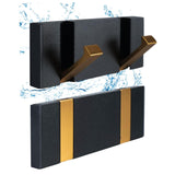 Modern Waterproof Black Gold Wall Hooks，Foldable Towel Hooks for Bathrooms, Coat Hooks Wall Mounted - Ideal for Bathroom, Kitchen