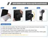 Shower Head Holder Strong Adhesive Adjustable Handheld Shower Wand Holder No Drilling Wall Mount Bracket(Black Set of 2)