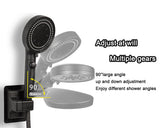 Shower Head Holder Strong Adhesive Adjustable Handheld Shower Wand Holder No Drilling Wall Mount Bracket(Black Set of 2)