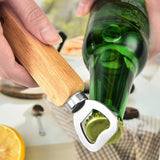 Wood Handheld Heavy Duty Stainless Steel Bottle Opener, Bartender Bottle Opener,Beer Bottle Openers for Home Kitchen