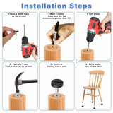 12Pack Furniture Leveling Feet Adjustable Furniture Feet Table Legs Heavy Duty Leveling Feet Screw on Furniture Levelers for Table