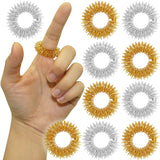 Finger Massage Ring 10 Pcs Relaxing Toy for Acupressure Therapy Releasing Stress Medicine Massager for Hands Silent Relax Reducer