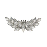 2 Pcs Rhinestone Metal Shoe Clips Detachable Ladies Shoe Embellishments Wings Shaped Shoe Buckle for High Heels Accessories Silver