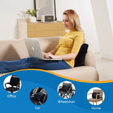 Comfortable Lumbar Support Pillow for Office Chair,Back Pain Relief Improve Posture, Double Adjustable Straps(Black)