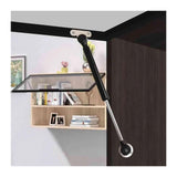 Furniture Supplies Fold Adjustable Randomly Stop Hinges Support Hinge Cabinet Doors Hydraulic (Size : Black and white)