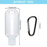 Color Random，4PCSEmpty Hand Sanitizer Travel Bottles with Keychain 2.03oz/60ml Portable Clear Leakproof Portable Refillable Plastic