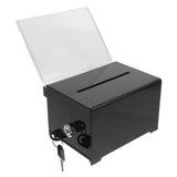 Lockable Donation Box for Secure Money Collection, Cash Holder for Office, Workplace, Charity, Fundraising, and Event Use