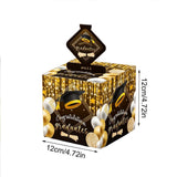 Graduation Money Gifts Pull Box for Cash, Black Golden Class of Graduation Money Holder for Grad Party