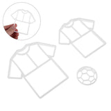 4-Piece Sports Cookie Cutters Set Football Fondant Mold White for Party Cake Decorating