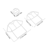 4-Piece Sports Cookie Cutters Set Football Fondant Mold White for Party Cake Decorating