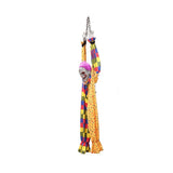 5.6 Ft Halloween Hanging Animated Talking & Shaking Scary Clown with Chain, Touch Activated for Decor