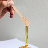 12Pcs Wooden Honey Mixing Sticks Khaki Portable Honey Stirring Rods for Coffee Tea and Dessert