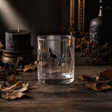 Drinking Glass Embossed Ghost Clear Drinking Glass Tumbler, Fall Halloween Decor Glassware, Cute Inlaid Ghost Glass Mug for Whiskey Juice, Thanksgiving Table Decor Gift for Women