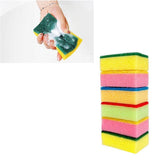 10Pcs Multi Use Cleaning Scrubber Sponges with Rinse Feature for Odor Free Use