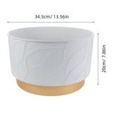 White Plastic Flower Pot with Luxury Texture for Orchid and Succulent Planters