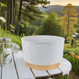 White Plastic Flower Pot with Luxury Texture for Orchid and Succulent Planters