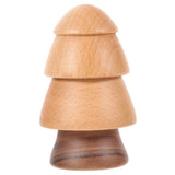 Beige Wooden Toothpick Holder Dustproof Moistureproof Storage Rectangular Home Decoration