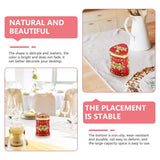 Red Toothpick Holder Jar with Embossed Floral Design, Decorative and Practical for Home, Kitchen, and Restaurant Use