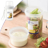 Breakfast On The Go Cups, Portable Parfait Container, Leakproof Breakfast & Salad Jar for Yogurt/Overnight Oats/Cereal/Fruit/Snacks