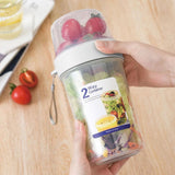 Breakfast On The Go Cups, Portable Parfait Container, Leakproof Breakfast & Salad Jar for Yogurt/Overnight Oats/Cereal/Fruit/Snacks