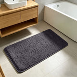 Extra Thick Fluffy Foot Mat, Non Slip Absorbent Bathroom Rug Machine Washable High Pile Shaggy Carpet for Laundry Room Hallway White Latex Backing 16x72in